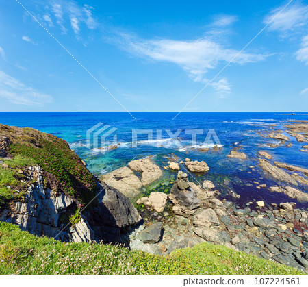Summer blossoming Atlantic coastline (Galicia). Summer blossoming Atlantic coastline (Galicia). 107224561