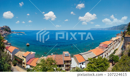Scilla sea coast, Calabria, Italy. Scilla sea coast, Calabria, Italy. 107224615