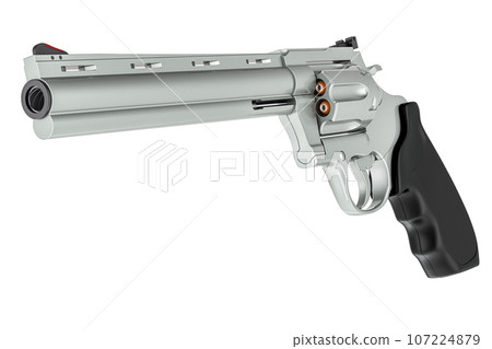 Revolver, closeup. 3D rendering 107224879