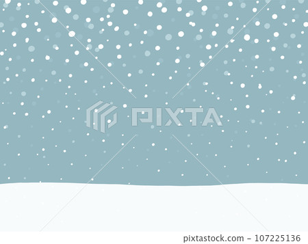 Landscape with falling snow - hand drawn Landscape with falling snow - hand drawn 107225136