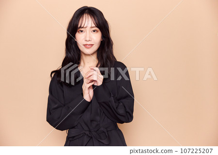 Autumn clothes fashion woman portrait 107225207