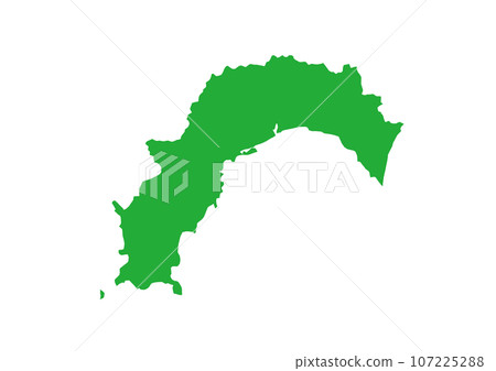 Prefectural map Kochi prefecture 107225288