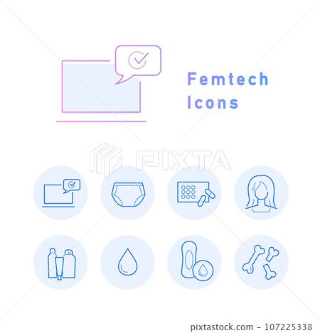 Femtech 顏色圖示集 Femtech 顏色圖示集 107225338