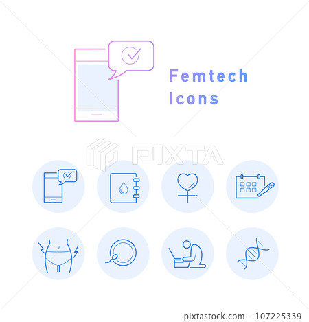 Femtech 顏色圖示集 Femtech 顏色圖示集 107225339