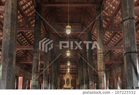 The Emerald buddha statue in the heritage house at Wat Yai Suwannaram temple. The Emerald buddha statue in the heritage house at Wat Yai Suwannaram temple. 107225552