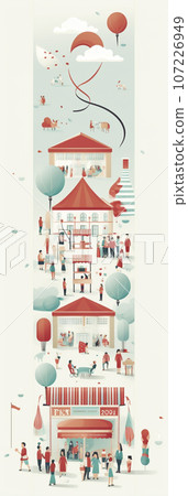 Gourmet fair illustration vertically ``AI generated image'' 107226949