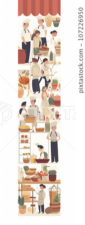 Gourmet fair illustration vertically ``AI generated image'' Gourmet fair illustration vertically ``AI generated image'' 107226950