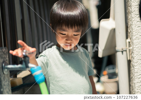 water supply, younger, baby boy 107227636