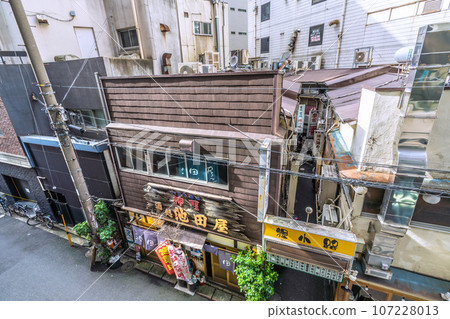 Yokohama cityscape in Japan September. View of Tanukikoji, the bar district in front of Yokohama Station 107228013