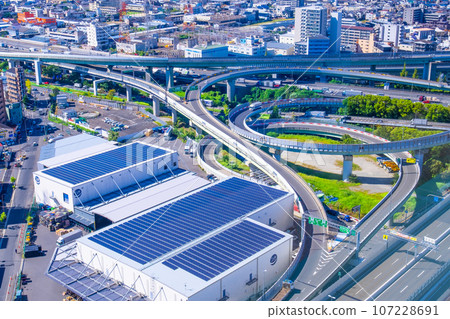 Higashiosaka Junction and solar panels 107228691