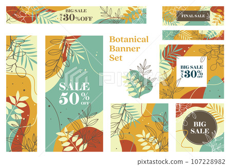 Banner set_Botanical Banner set_Botanical 107228982