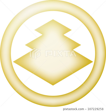 家族徽章：三層菱形圓圈[金色] 107229258