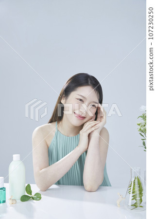 beauty concept photo of korean asain beautiful woman with cosmetic 107230250