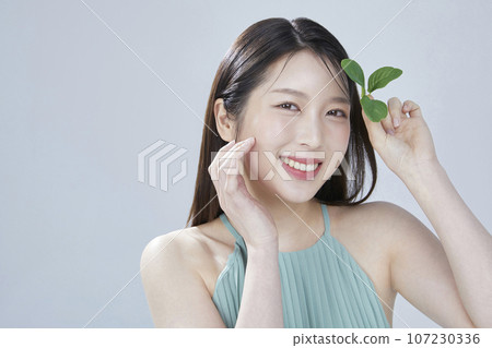 beauty concept photo of korean asain beautiful woman with cosmetic 107230336