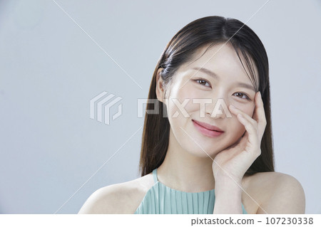 beauty concept photo of korean asain beautiful woman with cosmetic 107230338