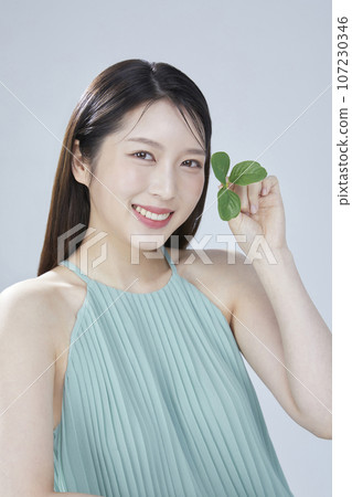 beauty concept photo of korean asain beautiful woman with cosmetic 107230346