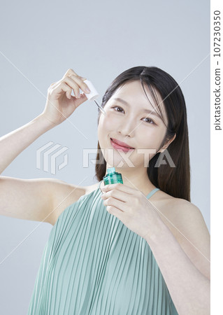 beauty concept photo of korean asain beautiful woman with cosmetic 107230350
