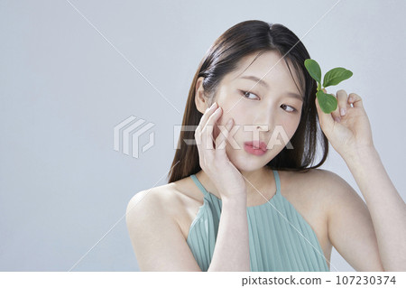 beauty concept photo of korean asain beautiful woman with cosmetic 107230374