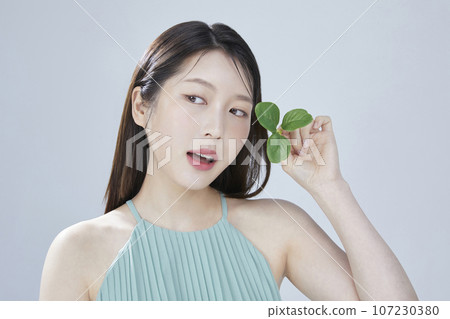 beauty concept photo of korean asain beautiful woman with cosmetic 107230380