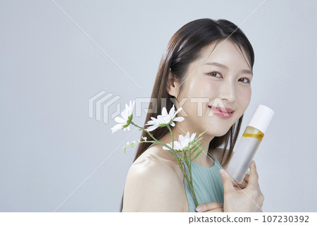 beauty concept photo of korean asain beautiful woman with cosmetic 107230392