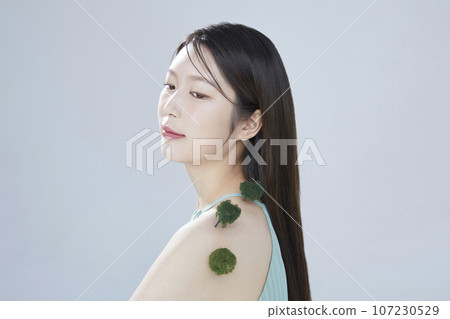 beauty concept photo of korean asain beautiful woman with cosmetic 107230529