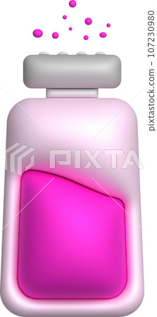 3d illustration bottle of seasoning powder minimal style. 107230980