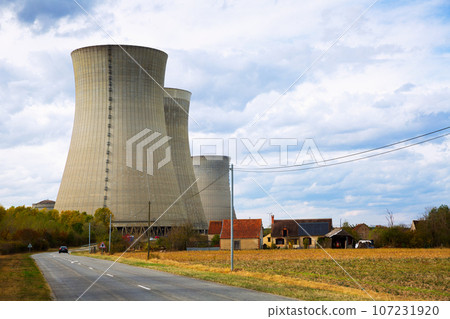 Dampierre nuclear power plant view Dampierre nuclear power plant view 107231920