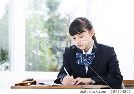 School girls taking classes 107234205