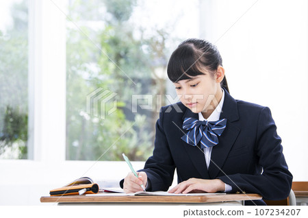 School girls taking classes 107234207