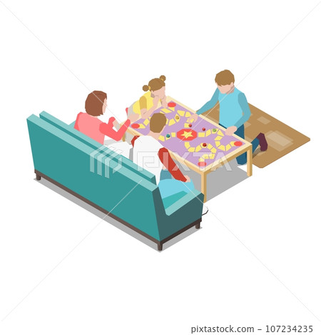 people at the table in the restaurant, Game Night Iconography 107234235