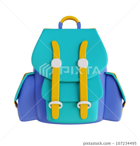 blue backpack isolated on white background blue backpack isolated on white background 107234495