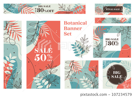 Banner set_Botanical Banner set_Botanical 107234579