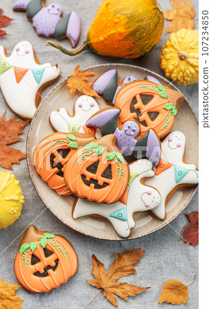 Multicolored Halloween homemade cookies Multicolored Halloween homemade cookies 107234850