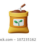 Fertilizer 3D Icon, Plant Growth Enhancement Concept, Farming and Gardening Icon 107235162