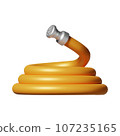 Water Hose 3D Icon, Garden Irrigation Equipment Symbol 107235165