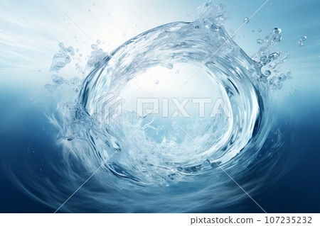 "Dance of water spiral and light" <Image generation AI> 107235232