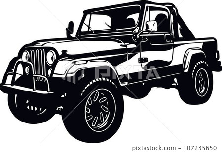 Classic Truck 70s, Muscle car, Classic car, Stencil, Silhouette, Vector Clip Art - Truck 4x4 Off Road - Off-road car for tshirt and emblem Classic Truck 70s, Muscle car, Classic car, Stencil, Silhouette, Vector Clip Art - Truck 4x4 Off Road - Off-road car for tshirt and emblem 107235650