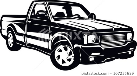 Classic Truck 90s, Muscle car, Classic car, Stencil, Silhouette, Vector Clip Art - Truck 4x4 Off Road - Off-road car for tshirt and emblem Classic Truck 90s, Muscle car, Classic car, Stencil, Silhouette, Vector Clip Art - Truck 4x4 Off Road - Off-road car for tshirt and emblem 107235659