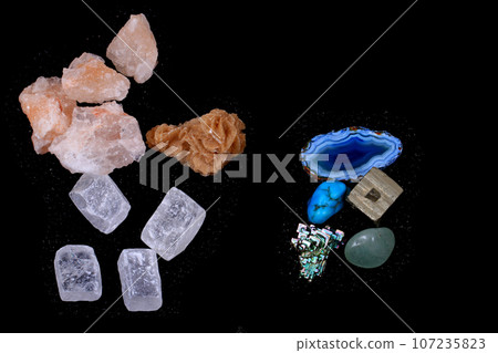 color gems and minerals collection isolated color gems and minerals collection isolated 107235823