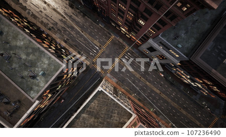 City Top View of Skyscrapers Building by drone City Top View of Skyscrapers Building by drone 107236490