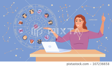 Horoscope Flat Illustration 107236658