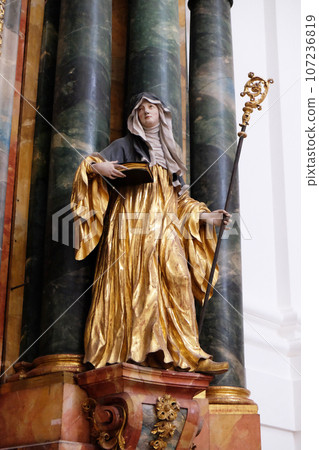 Statue of Saint, Altar in Collegiate church in Salzburg 107236819