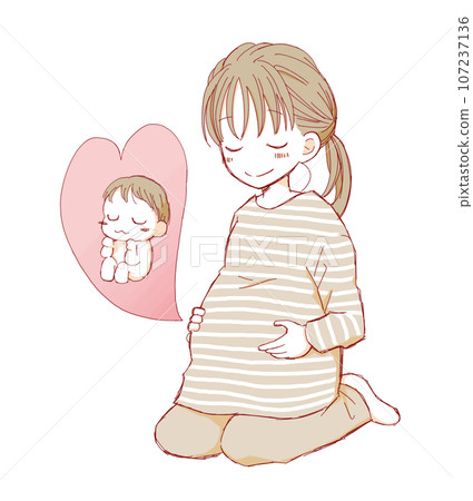 孕婦肚子裡有一個嬰兒 孕婦肚子裡有一個嬰兒 107237136