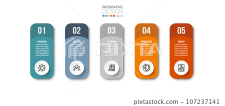 Infographic template business concept with step. 107237141