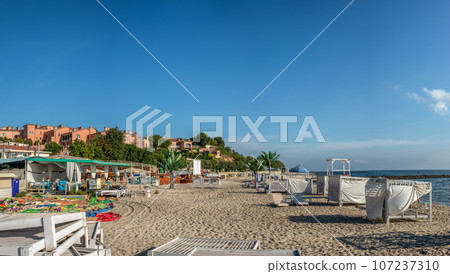 Zolotoy Bereg beach in Odessa, Ukraine Zolotoy Bereg beach in Odessa, Ukraine 107237310
