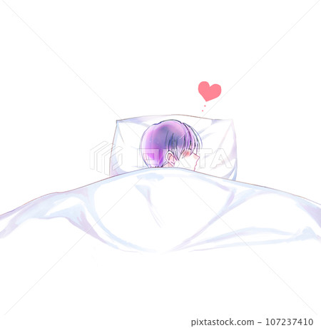 A man sleeping alone in bed - Koi 107237410