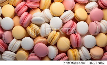 colorful macarons in the store colorful macarons in the store 107237887