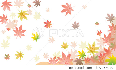 秋天楓葉的向量幀圖像 秋天楓葉的向量幀圖像 107237940