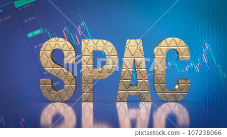 The gold spac on chart for business concept 3d rendering 107238066