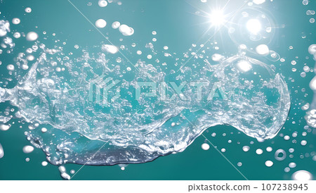 Water background bubbles texture 107238945